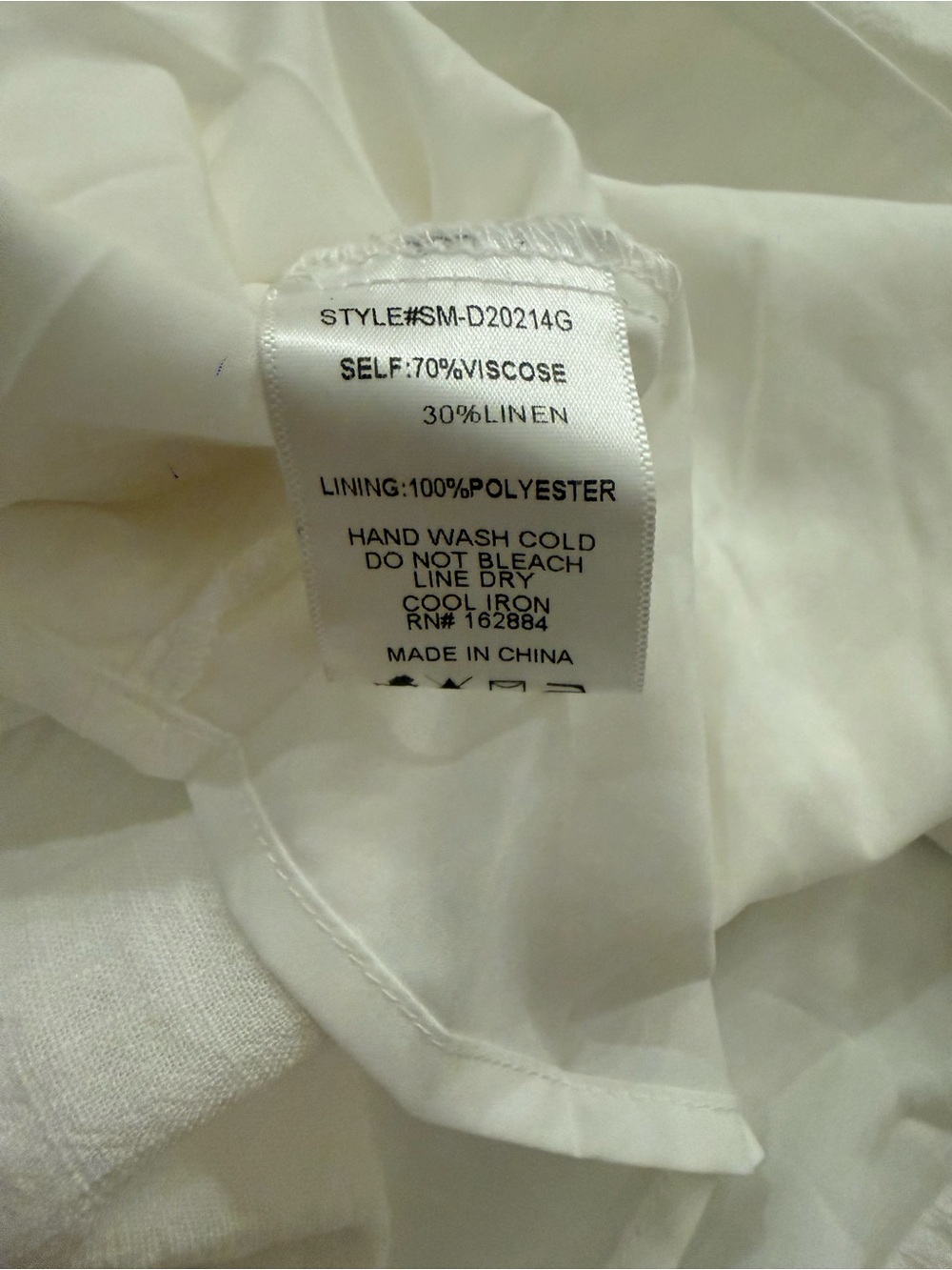 Sky to Moon White Linen Blend Open Back Mini Dress M - Picture 13 of 13